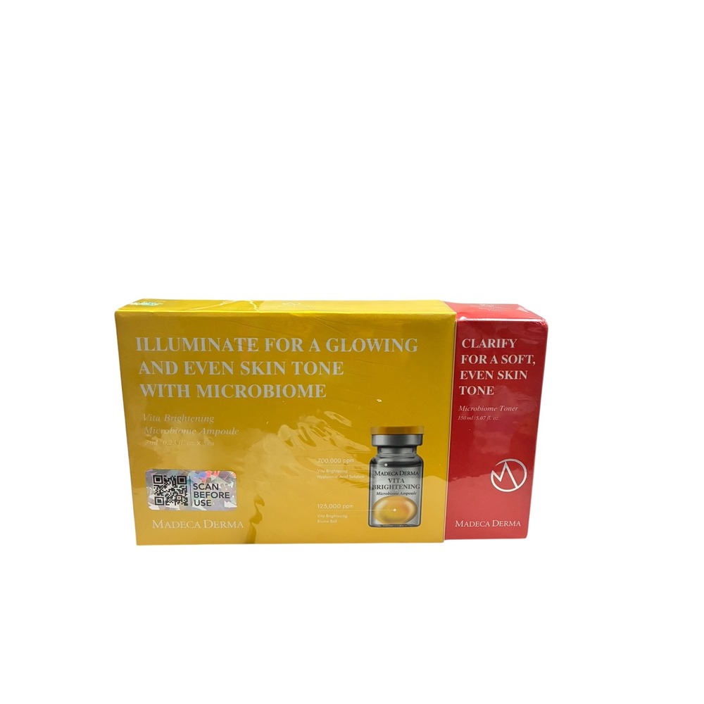 Madeca Derma Vita Brightening Microbiome Ampoule 5x7ml + Toner 150ml Set